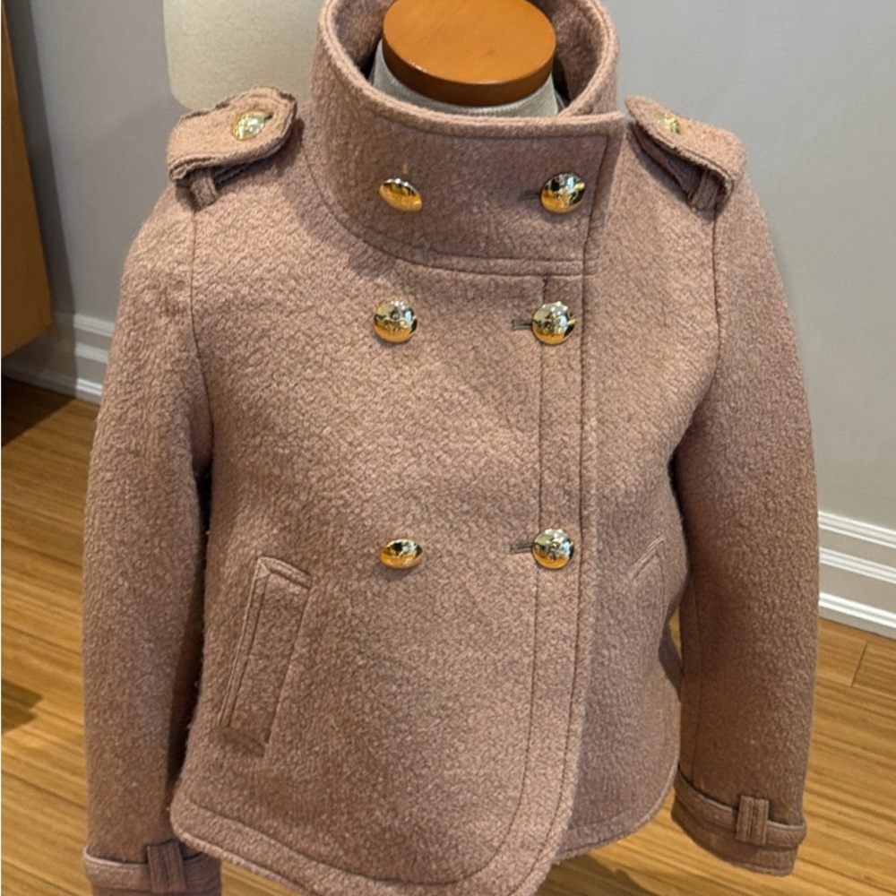 Military Style pedi coat crop coat  Gold Buttons size L/XL